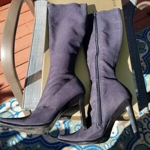 Elegant Dark Denim Women's Boots Vintage Diba 7.5